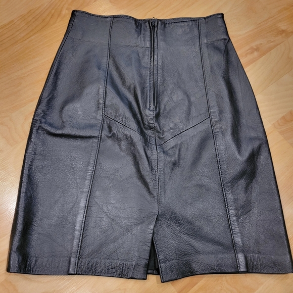 Cache genuine leather black skirt - Picture 5 of 6